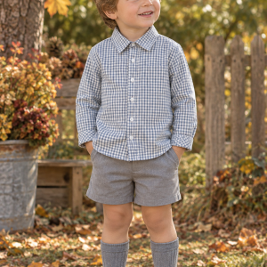 Camisa vichy gris