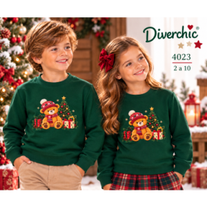 Sudadera navideña verde